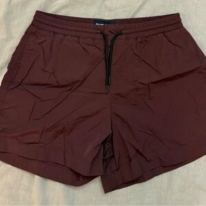 Abercrombie & Fitch Men's Dark Red Athletic Shorts